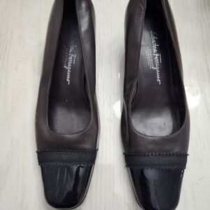 Salvatore Ferragamo Women's Black and Brown Shoes